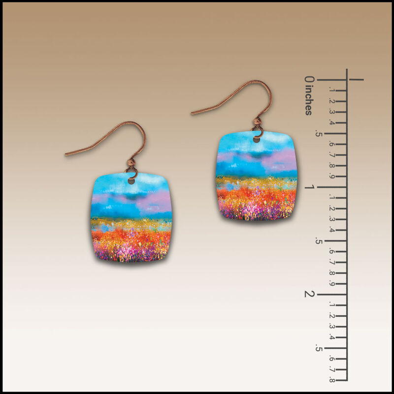 DC Designs - Summer Horizon Art Print Small Square Earrings - product image 