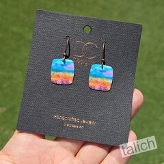 DC Designs - Summer Horizon Art Print Small Square Earrings - product images 3 of 4