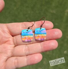 DC Designs - Summer Horizon Art Print Small Square Earrings - product images 4 of 4