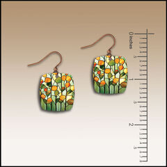 DC Designs - Stained Glass Art Print Small Square Earrings - product images 2 of 4