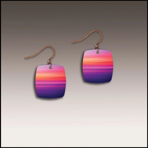 DC,Designs,-,Sunset,Beach,Art,Print,Small,Square,Earrings,DC Designs Jewelry, Art Print Earrings, DC Designs Earrings, Handmade Colorado
