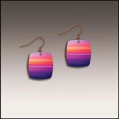 DC Designs - Sunset Beach Art Print Small Square Earrings - product images 1 of 4