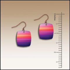 DC Designs - Sunset Beach Art Print Small Square Earrings - product images 2 of 4