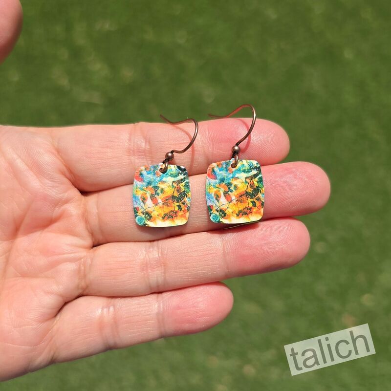 DC Designs - Sienna Canopy Art Print Small Square Earrings - product image 
