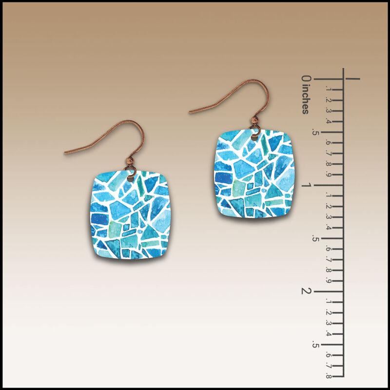 DC Designs - Resort Glass Art Print Small Square Earrings - product image 