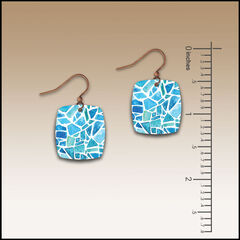 DC Designs - Resort Glass Art Print Small Square Earrings - product images 2 of 4