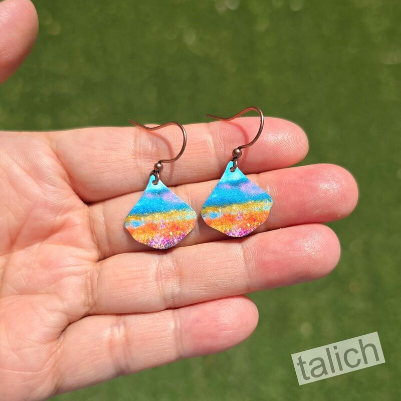 DC Designs - Summer Horizon Small Wide Teardrop Earrings - product image 