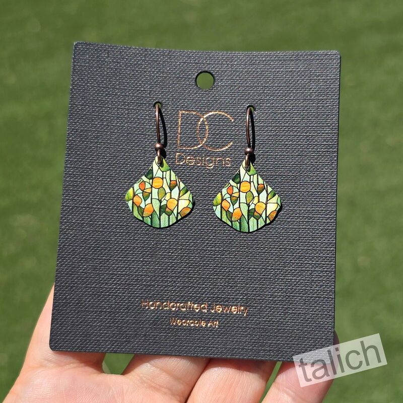 DC Designs - Stained Glass Small Wide Teardrop Earrings - product image 