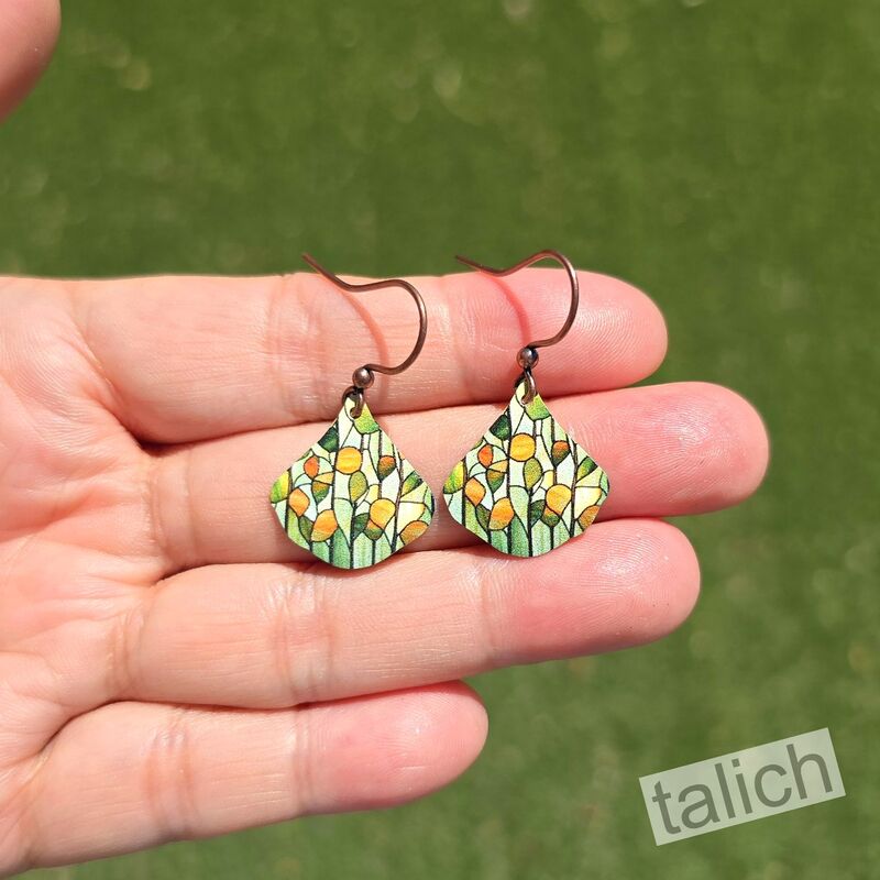 DC Designs - Stained Glass Small Wide Teardrop Earrings - product image 
