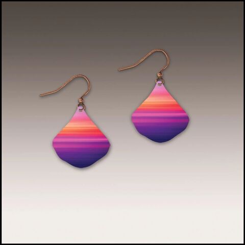 DC,Designs,-,Sunset,Beach,Small,Wide,Teardrop,Earrings,DC Designs Jewelry, Art Print Earrings, DC Designs Earrings, Handmade Colorado