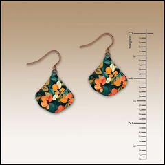 DC Designs - Dark Floral Small Wide Teardrop Earrings - product images 2 of 4
