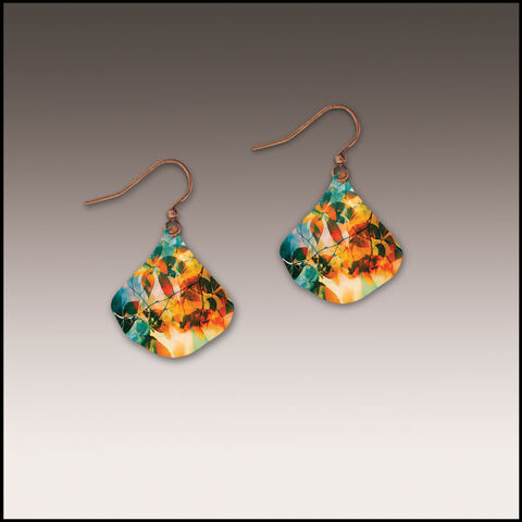 DC,Designs,-,Sienna,Canopy,Small,Wide,Teardrop,Earrings,DC Designs Jewelry, Art Print Earrings, DC Designs Earrings, Handmade Colorado