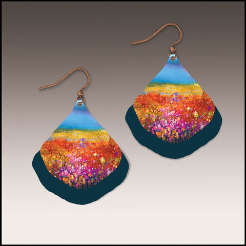 DC,Designs,-,Summer,Horizon,Layered,Wide,Teardrop,Earrings,DC Designs Jewelry, Art Print Earrings, DC Designs Earrings, Handmade Colorado