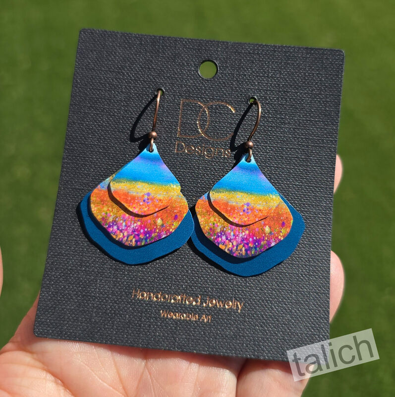 DC Designs - Summer Horizon Layered Wide Teardrop Earrings - product image 