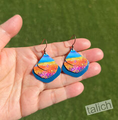 DC Designs - Summer Horizon Layered Wide Teardrop Earrings - product images 4 of 4