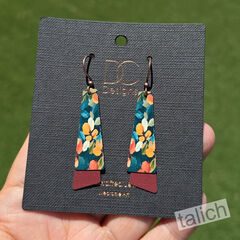 DC Designs - Dark Floral Layered Long Drop Earrings - product images 3 of 4