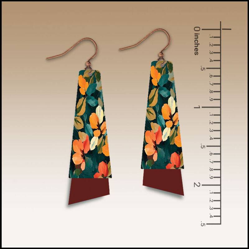 DC Designs - Dark Floral Layered Long Drop Earrings - product image 