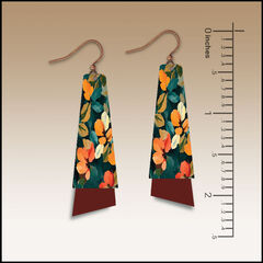 DC Designs - Dark Floral Layered Long Drop Earrings - product images 2 of 4