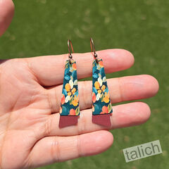 DC Designs - Dark Floral Layered Long Drop Earrings - product images 4 of 4