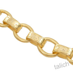 Catherine Popesco Floral Embossed Chunky Chain Toggle Bracelet in Gold - product images 3 of 5
