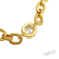 Catherine Popesco Linked Chain Bracelet with Large Swarovski Crystal - product images 4 of 5