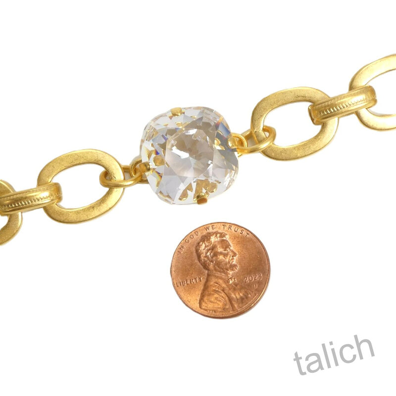 Catherine Popesco Linked Chain Bracelet with Large Swarovski Crystal - product image 