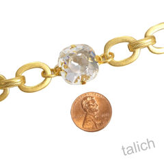 Catherine Popesco Linked Chain Bracelet with Large Swarovski Crystal - product images 3 of 5