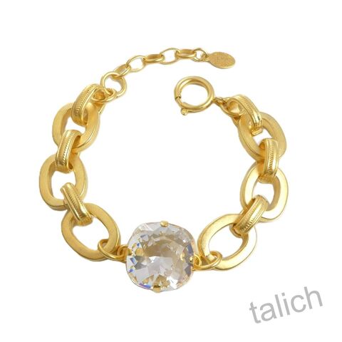 Catherine,Popesco,Linked,Chain,Bracelet,with,Large,Swarovski,Crystal,La Vie Parisienne Bracelet, Catherine Popesco Jewelry, Catherine Popesco Paris