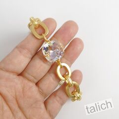 Catherine Popesco Linked Chain Bracelet with Large Swarovski Crystal - product images 5 of 5