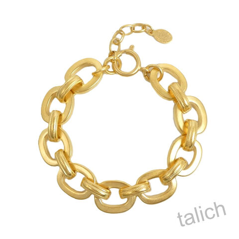 Catherine,Popesco,Chunky,Linked,Oval,Chain,Toggle,Bracelet,in,Gold,Catherine Popesco Bracelet, La Vie Parisienne Bracelet, Catherine Popesco Jewelry, Catherine Popesco Paris