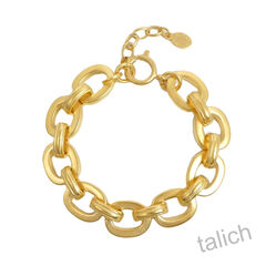 Catherine Popesco Chunky Linked Oval Chain Toggle Bracelet in Gold - product images 1 of 5