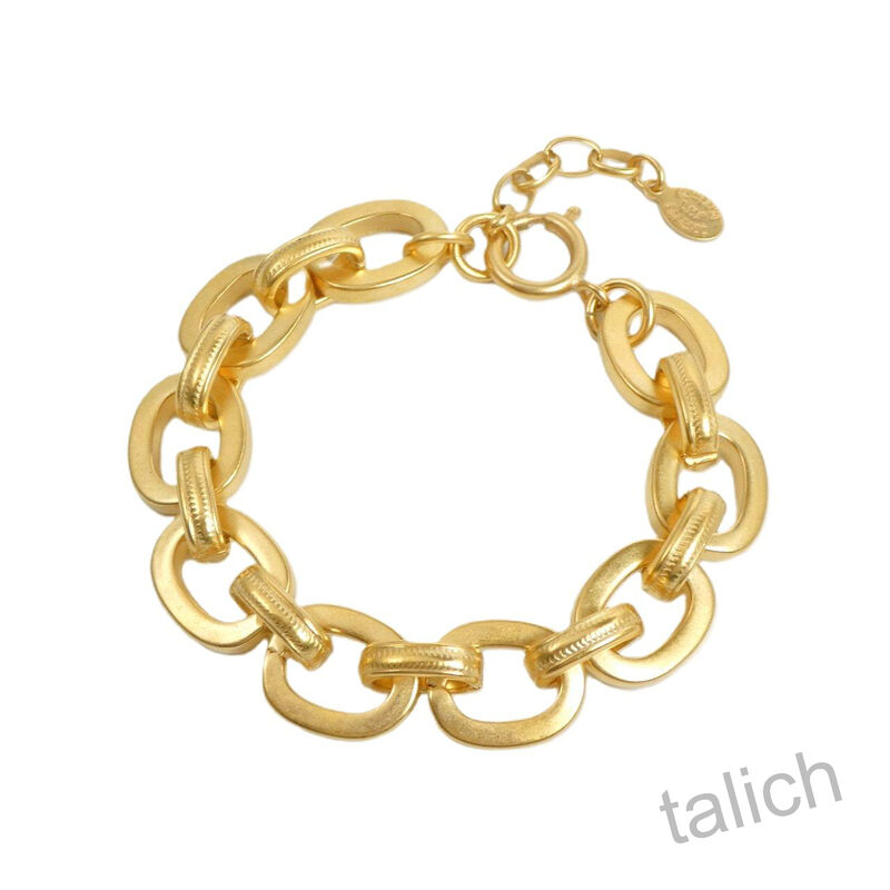 Catherine Popesco Chunky Linked Oval Chain Toggle Bracelet in Gold - product image 