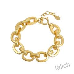 Catherine Popesco Chunky Linked Oval Chain Toggle Bracelet in Gold - product images 2 of 5
