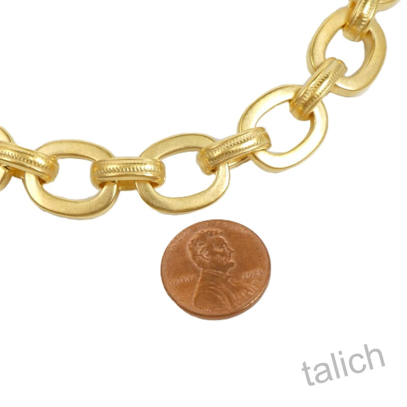 Catherine Popesco Chunky Linked Oval Chain Toggle Bracelet in Gold - product image 