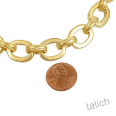 Catherine Popesco Chunky Linked Oval Chain Toggle Bracelet in Gold - product images 3 of 5