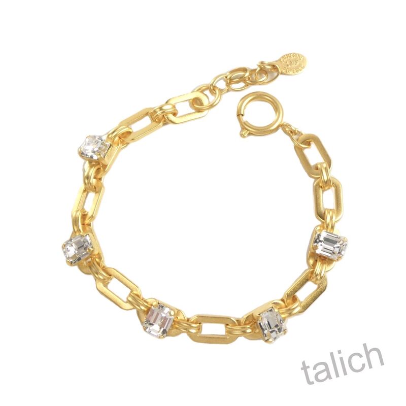 Catherine Popesco Slender Chain Bracelet with Five Small Crystal Stations - product image 