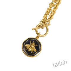 Catherine Popesco Toggle Chain Bracelet with Enamel Bee Charm in Black - product images 2 of 4