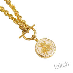 Catherine Popesco Toggle Chain Bracelet with Enamel Bee Charm in White - product images 2 of 4