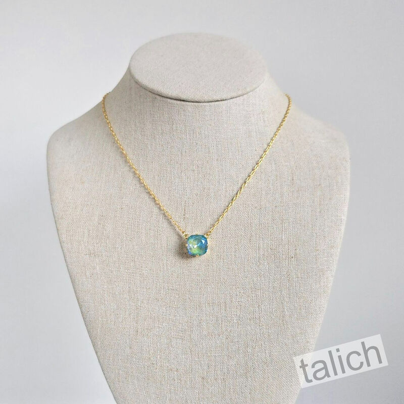 Catherine Popesco Classic Crystal Necklace in Sage - product image 