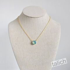 Catherine Popesco Classic Crystal Necklace in Sage - product images 4 of 7