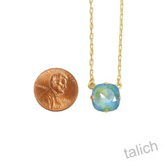 Catherine Popesco Classic Crystal Necklace in Sage - product images 5 of 7