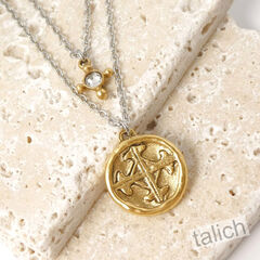 Designer VB&CO Vintage Style Layered Crystal Serenity Cross Necklace - product images 5 of 9