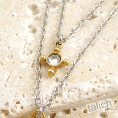 Designer VB&CO Vintage Style Layered Crystal Serenity Cross Necklace - product images 6 of 9