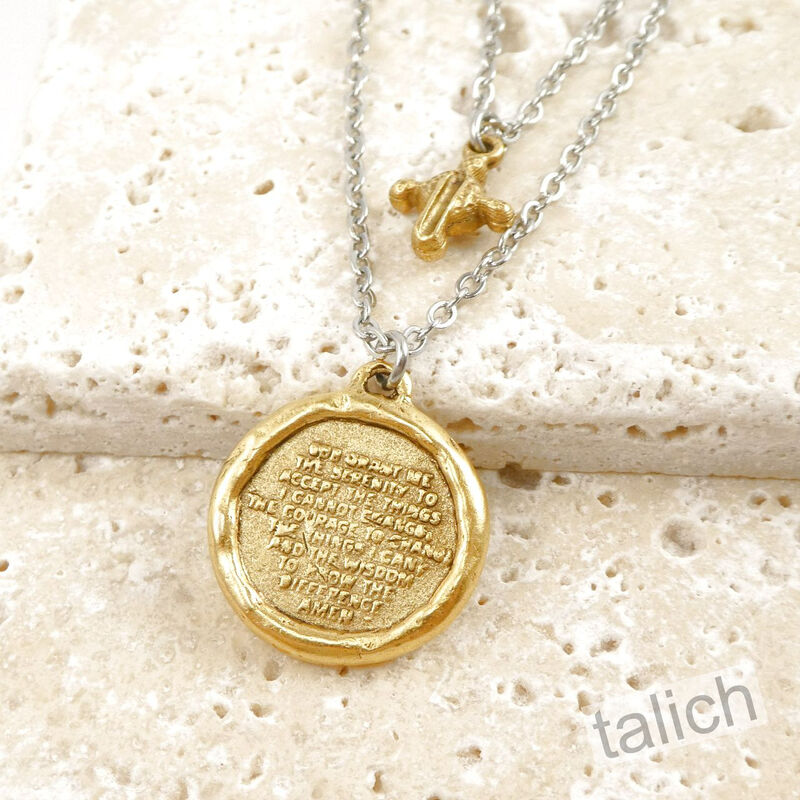 Designer VB&amp;CO Vintage Style Layered Crystal Serenity Cross Necklace - product image 