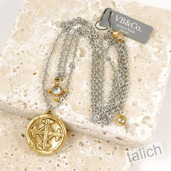 Designer VB&CO Vintage Style Layered Crystal Serenity Cross Necklace - product images 4 of 9