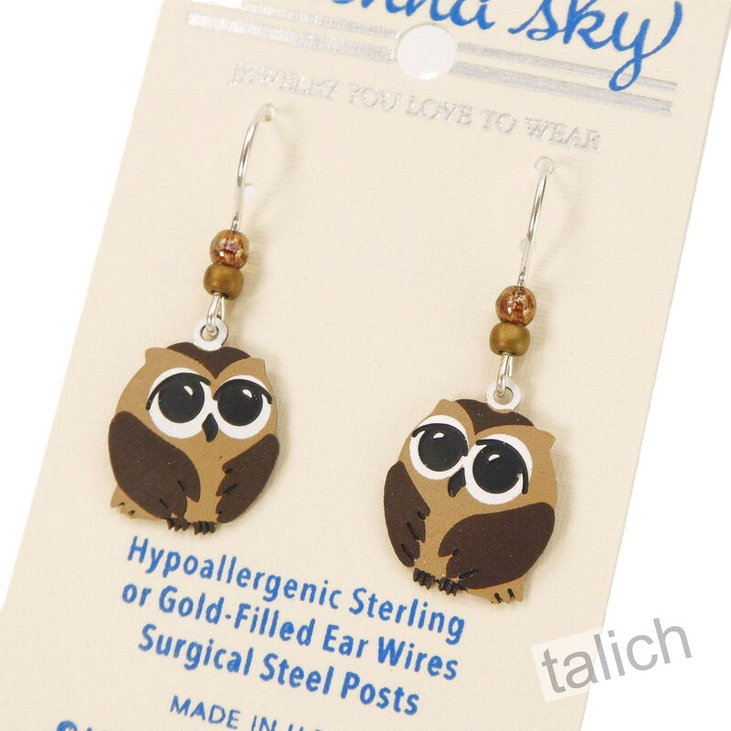 Sienna sky Earrings - Brown Owl - product image 