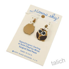 Sienna sky Earrings - Brown Owl - product images 5 of 5