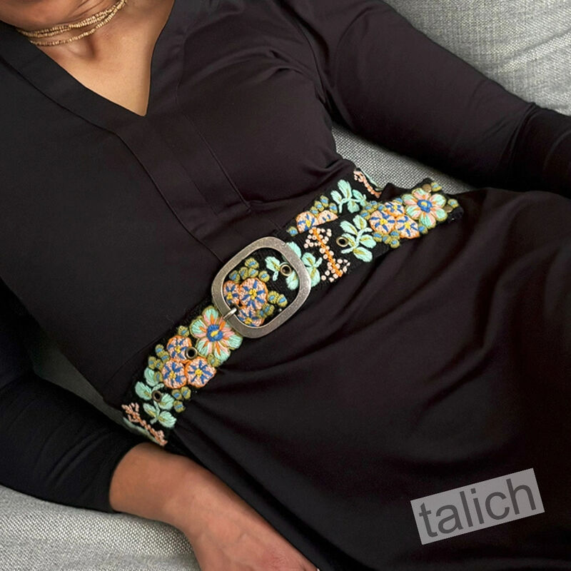 Jenny Krauss Southwest Walkabout Floral Embroidered Wool Belt - product image 