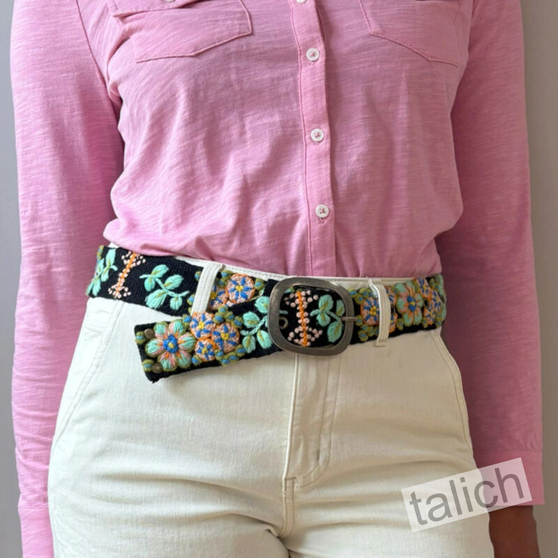 Jenny Krauss Southwest Walkabout Floral Embroidered Wool Belt - product image 