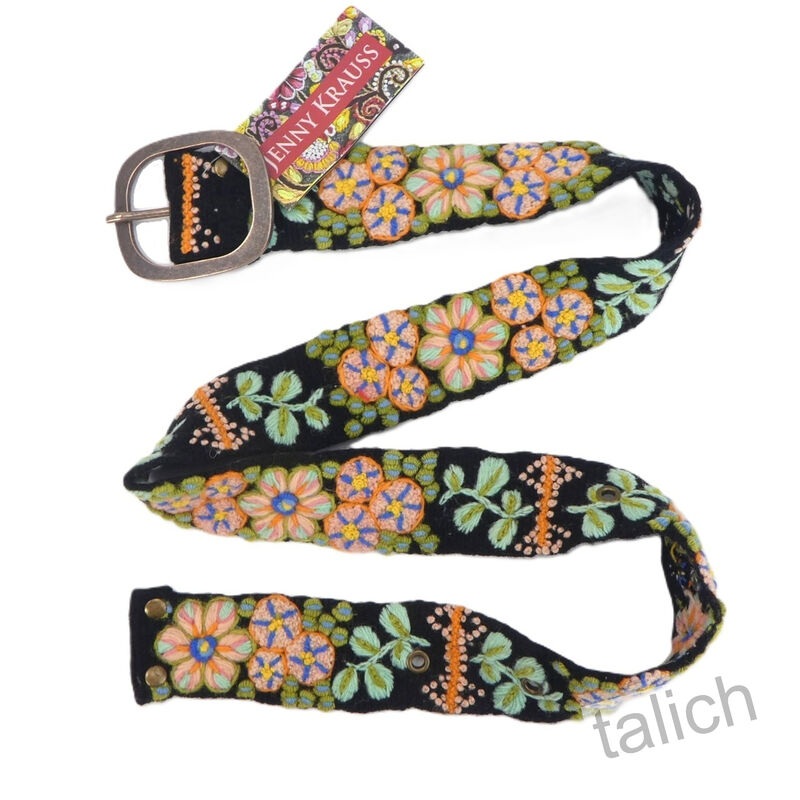Jenny Krauss Southwest Walkabout Floral Embroidered Wool Belt - product image 